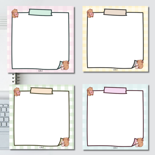 🌸 Kawaii Printable Notepads – 4 Designs